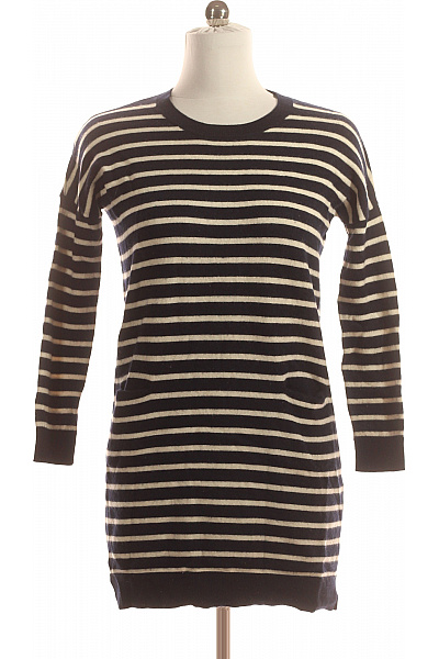 Hobbs  Šaty Pletené Merino Modré Vel.  38