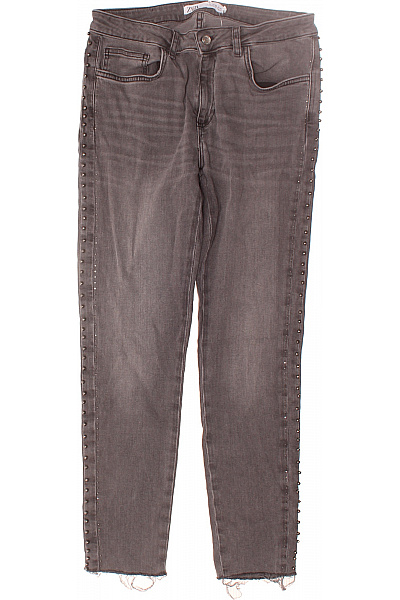 ZARA Dámské Džíny Šedé Vel. 40