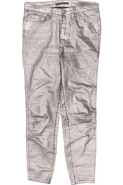 ZARA Dámské Kalhoty Stříbrné Vel. 40