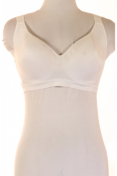 Lascana Dámská Bílá Síťovaná Podprsenka Na Sport Bezešvá Velikost 75E