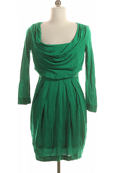 MANGO Tričkové  Šaty Zelené Vel.  S