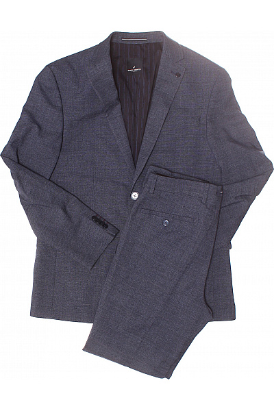 Společenský Oblek Polyesterový Modrý DANIEL HECHTER