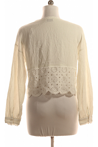 Vzorovaná  Halenka Bílá OH APRIL Vel. M