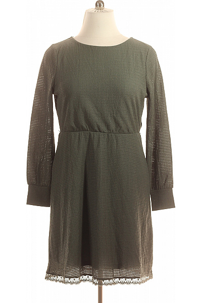Páskové  Šaty Zelené Second hand Vel. 44