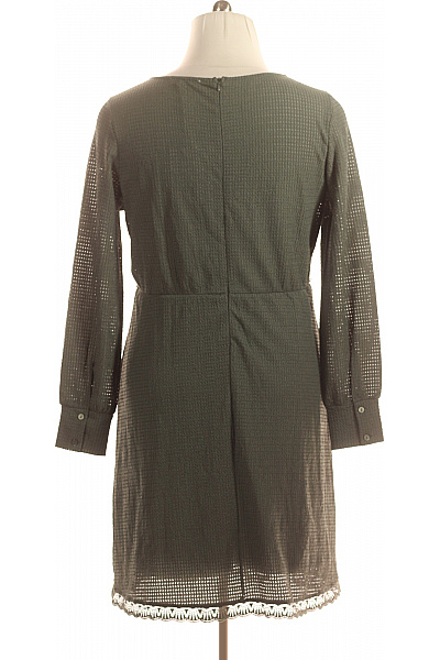 Páskové  Šaty Zelené Second hand Vel. 44