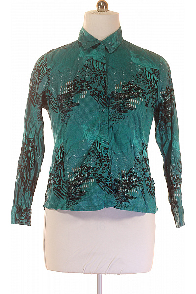 Vzorovaná Dámská Košile Zelená CECIL Second hand Vel. L