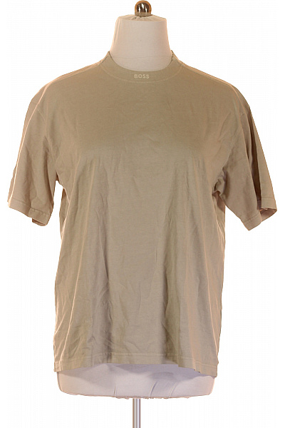 Jednoduché Pánské Tričko Béžové Hugo Boss Vel. XL