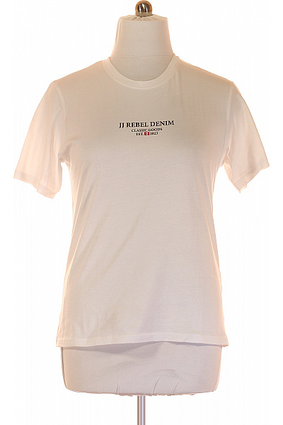 Pánské Tričko s Potiskem Bílé Second hand Vel. L