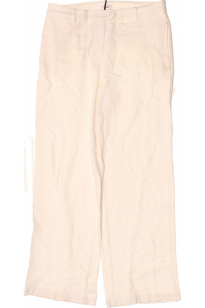 Dámské Kalhoty Letní Lněné Béžové Vel. 38 | Unimoda | obrázek 2