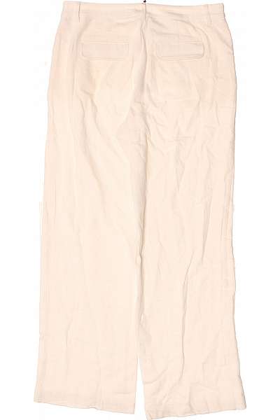 Dámské Kalhoty Letní Lněné Béžové Vel. 38 | Unimoda | obrázek 3
