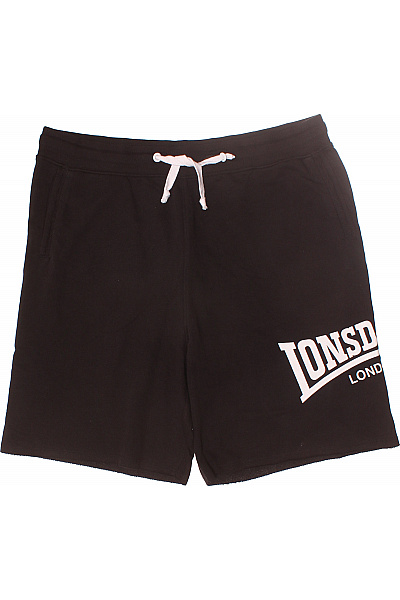 LONSDALE Pánské Teplákové Kraťasy Černé Vel. XL