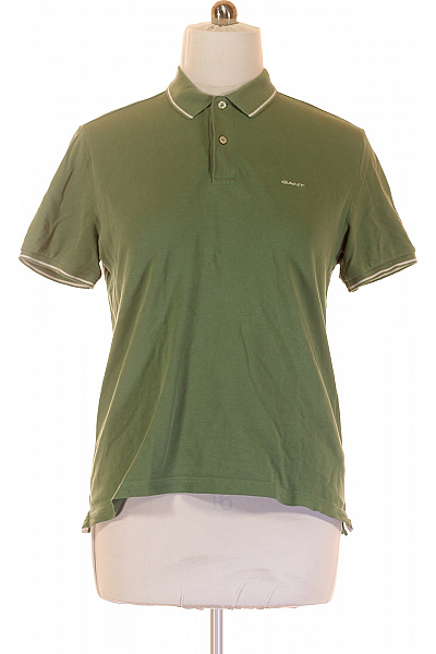 Pánské Tričko s Límečkem Zelené GANT Vel. L