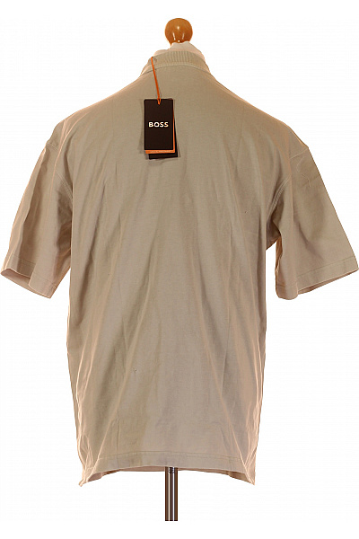 Hugo Boss Jednoduché Pánské Tričko Béžové Vel. M