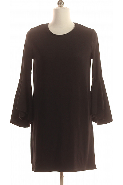 Bershka Tričkové  Šaty Černé Vel.  S