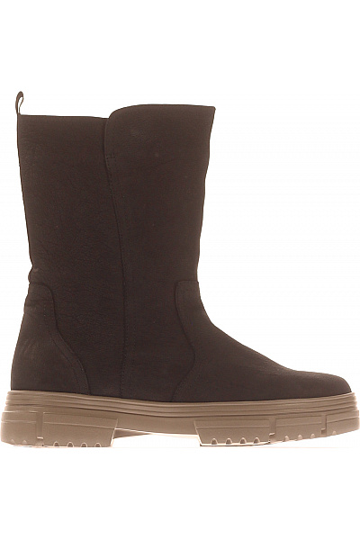 Dámské Kotníkové Boty Kožené Černé CAPRICE Vel. 42