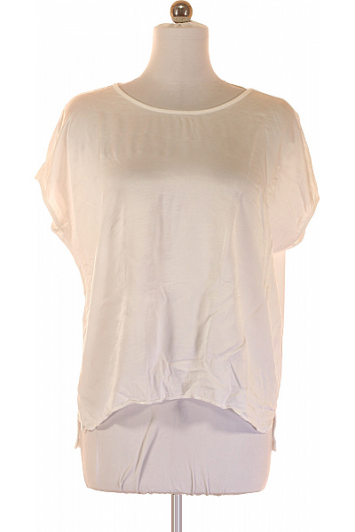 MILANO ITALY Jednoduché Dámské Tričko Bílé Second hand Vel. 42