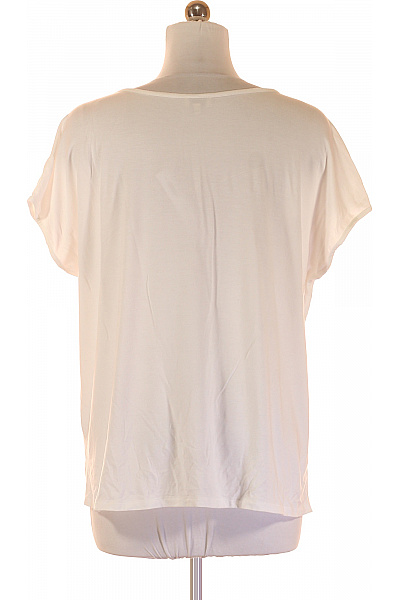 MILANO ITALY Jednoduché Dámské Tričko Bílé Second hand Vel. 42