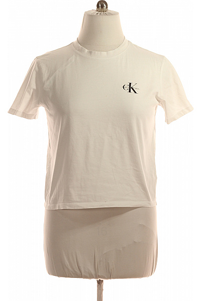 Calvin Klein Dámské Tričko s Potiskem Bílé Vel. L