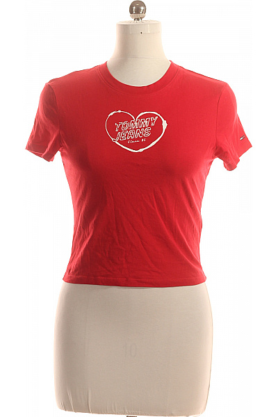 TOMMY HILFIGER Dámské Tričko Červené Vel. M