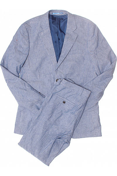 JACK & JONES Pánský Společenský Oblek Modrý Vel. 48