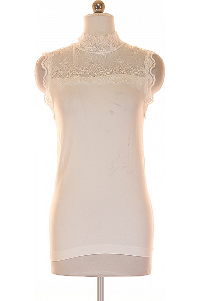 Jednoduché Dámské Tričko Bílé Minus Vel. M