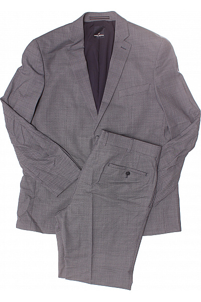 DANIEL HECHTER Společenský Oblek Polyesterový Modrý