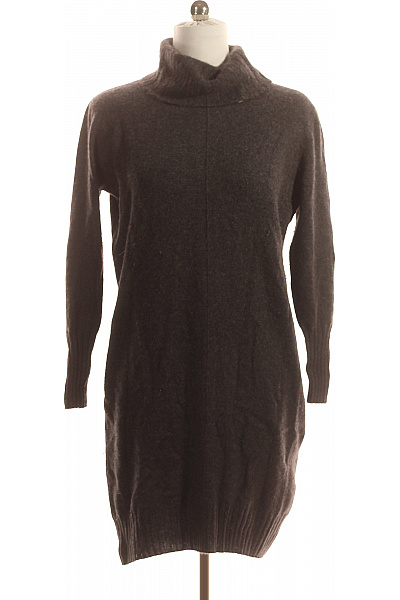 Pletené šaty Kašmírové Šedé Second Hand Vel. 42