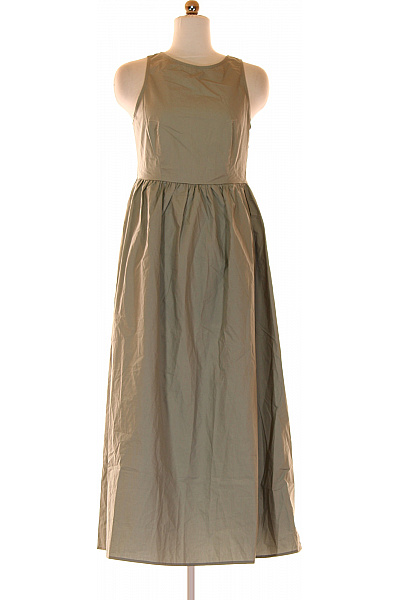  Šaty s Ramínky Šedé Second hand Vel. 38