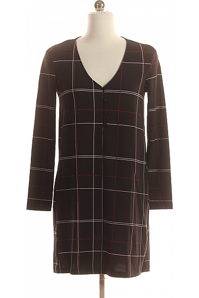 MANGO Tričkové  Šaty Černé Vel.  XS