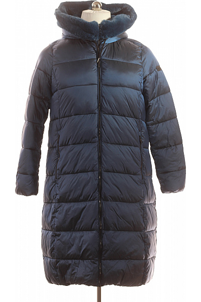 Dámská Zimní Dlouhá Bunda Modrá CMP Outlet