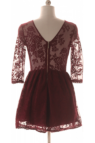 Bershka Šaty Vínová Vel. M