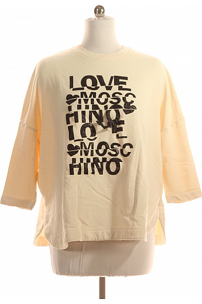 Dámská Mikina Bez Zapínání Béžová MOSCHINO Vel. S