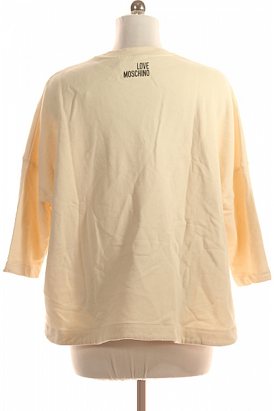 Dámská Mikina Bez Zapínání Béžová MOSCHINO Vel. S