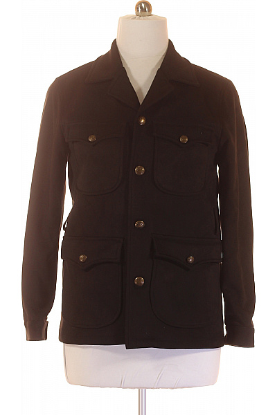 Krátký Pánský Kabát Černý ANTIOCH Vel. M