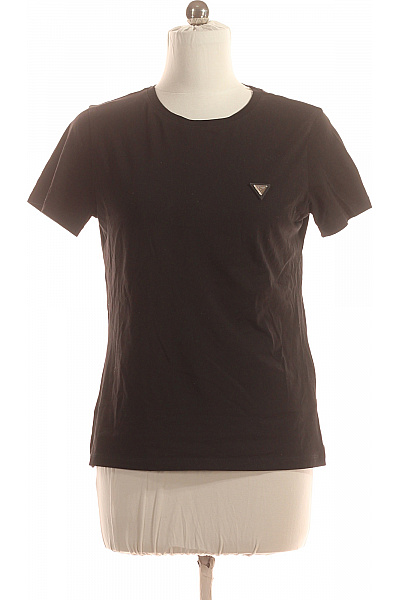 Jednoduché Dámské Tričko Černé Guess Vel. M