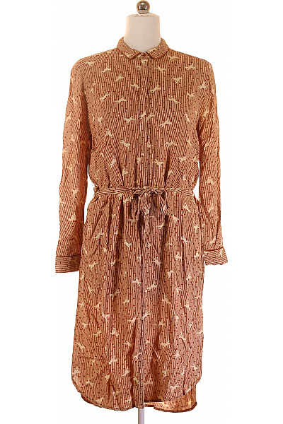 SAINT TROPEZ Košilové  Šaty Hnědé Vel. M