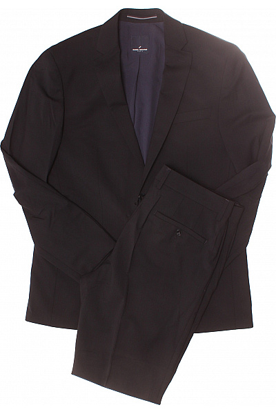 DANIEL HECHTER Společenský Oblek Polyesterový Černý