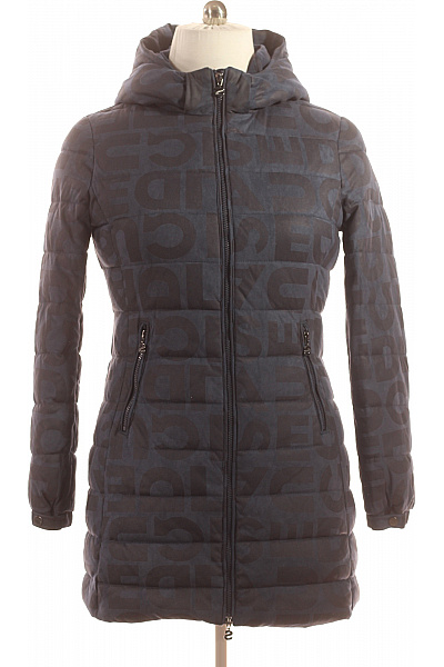 Prošívaná Dámská Bunda Modrá DESIGUAL Vel.  38