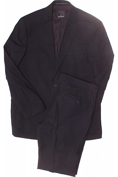 Společenský Oblek Polyesterový Modrý DANIEL HECHTER