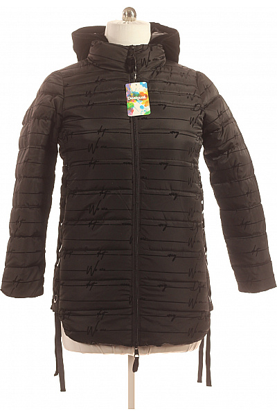 DESIGUAL Dámská Zimní Dlouhá Bunda Černá Vel. 40
