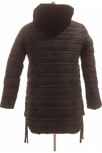 DESIGUAL Dámská Zimní Dlouhá Bunda Černá Vel. 40