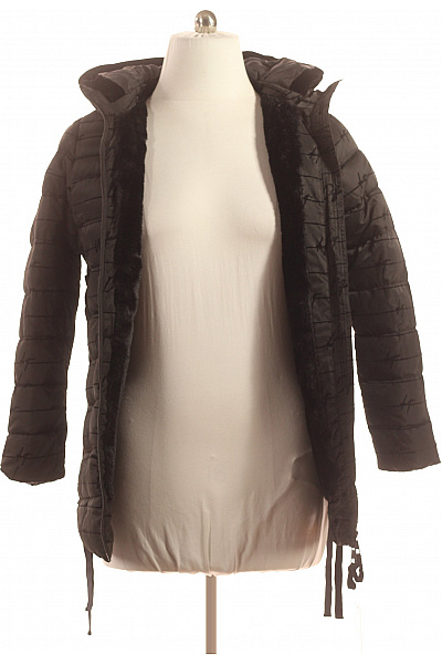 DESIGUAL Dámská Zimní Dlouhá Bunda Černá Vel. 40