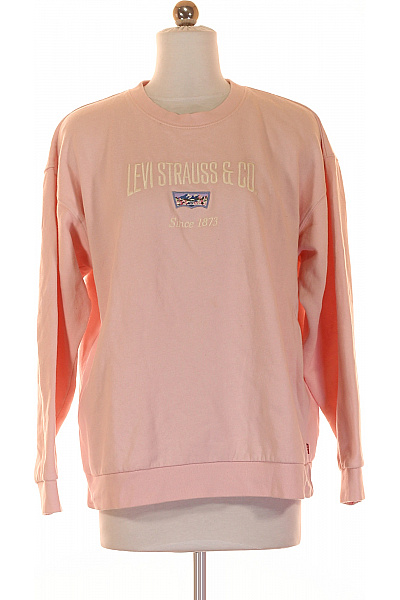 Dámská Mikina Bez Zapínání Růžová LEVIS Second hand Vel. S