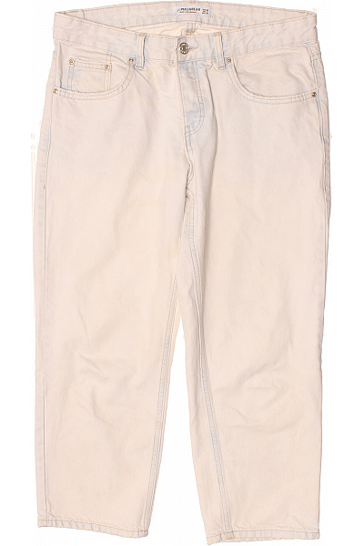 Bootcut Dámské Džíny Bílé PULL&BEAR Vel. 38