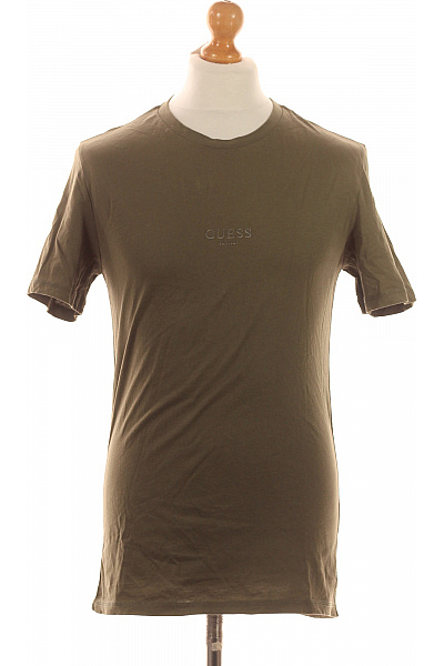 Jednoduché Pánské Tričko Zelené Guess Vel. M