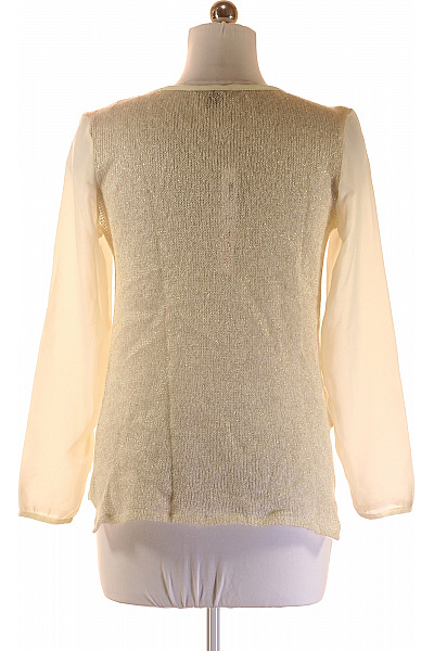 MANGO  Halenka Pletená Bílá Vel. M