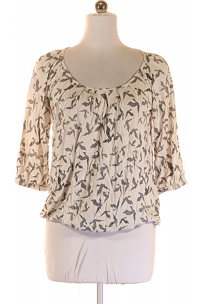 Dámské Tričko s Potiskem Černobílé Wallis Second hand Vel. M