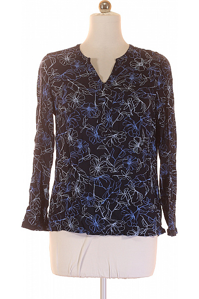 CECIL Vzorovaná  Halenka Modrá Second hand Vel. M