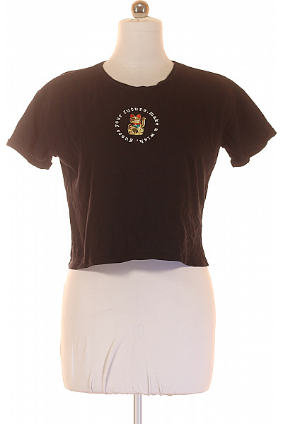 ZARA Dámské Tričko Černé Second hand Vel. M