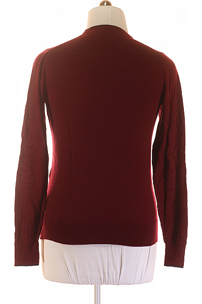 Pánský Svetr Vlněný Vínový TOMMY HILFIGER Second hand Vel. M